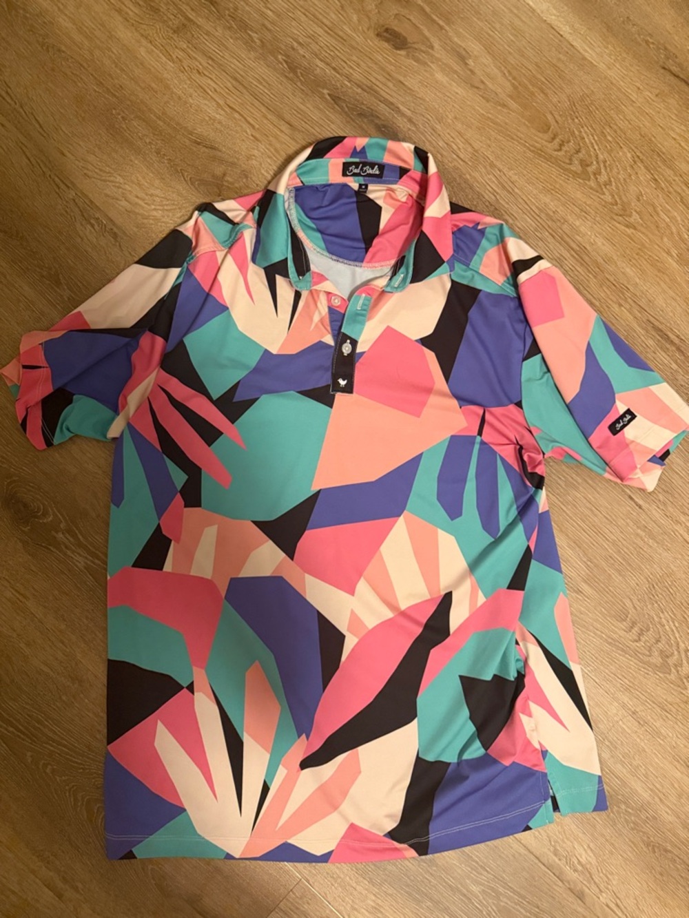 Bad Birdie Golf Bold Tropical Print Polo